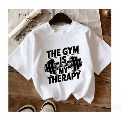 Women'S Fitted Gym Motivation Graphic T-Shirt - Barbell Design, Crew Neck, Short Sleeve, Breathable Sports Tops, Gym Style/Athleisure/Active T-Shirt, Casual Tops for Workout, Party, Gym Style Sports T-Shirt