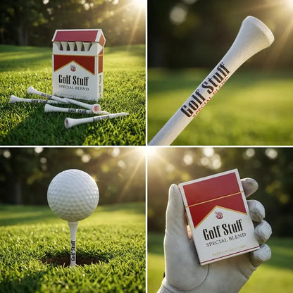 Golf Tees 24-Piece Set (2 Boxes) - Black & Red Golf Accessories with Fun Box Design, Improves Accuracy & Driving Distance, Ideal Holiday Gift