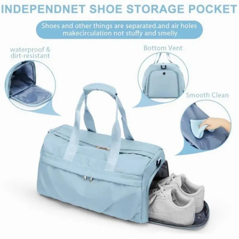 Waterproof Breathable Gym Bag with Shoe Compartment, Large Capacity Sports Travel Backpack for Men Women, Fitness Swimming Football Basketball Tennis, Training, Multifunctional Sports Bag, Athletic Bag, Outdoor Sports Bag