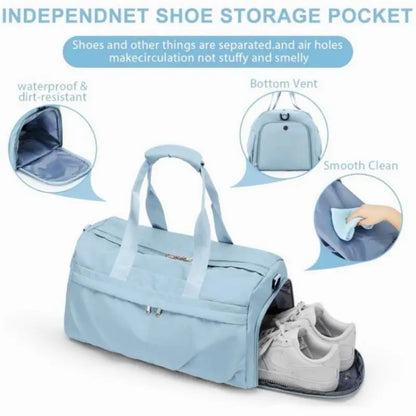 Waterproof Breathable Gym Bag with Shoe Compartment, Large Capacity Sports Travel Backpack for Men Women, Fitness Swimming Football Basketball Tennis, Training, Multifunctional Sports Bag, Athletic Bag, Outdoor Sports Bag
