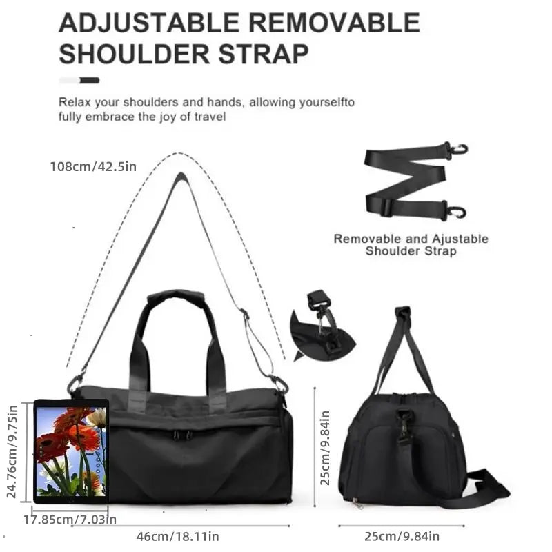 Waterproof Breathable Gym Bag with Shoe Compartment, Large Capacity Sports Travel Backpack for Men Women, Fitness Swimming Football Basketball Tennis, Training, Multifunctional Sports Bag, Athletic Bag, Outdoor Sports Bag