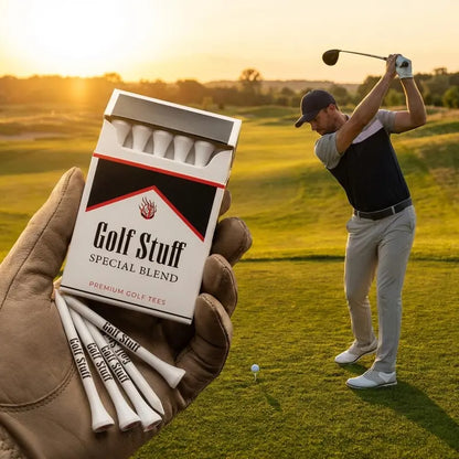 Golf Tees 24-Piece Set (2 Boxes) - Black & Red Golf Accessories with Fun Box Design, Improves Accuracy & Driving Distance, Ideal Holiday Gift