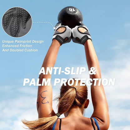 Freedom Workout Gloves - Fingerless Knuckle Weight Lifting Gloves with Curved Open Back for Powerlifting and Gym Use for Both Men and Women