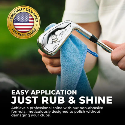 FORTIVO Golf Club Polish for Golf Strength Training - Groove Cleaner, Rust Remover for Metal, Zinc, Aluminum, Steel, Easy to Use Club Cleaner, Instant Rust, Scuff and Stain Remover - 8Oz