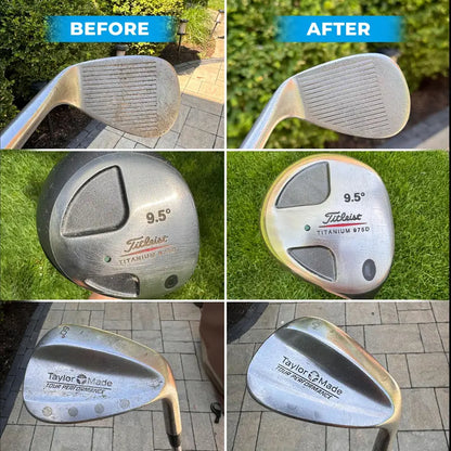 FORTIVO Golf Club Polish for Golf Strength Training - Groove Cleaner, Rust Remover for Metal, Zinc, Aluminum, Steel, Easy to Use Club Cleaner, Instant Rust, Scuff and Stain Remover - 8Oz