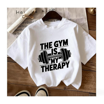 Women'S Fitted Gym Motivation Graphic T-Shirt - Barbell Design, Crew Neck, Short Sleeve, Breathable Sports Tops, Gym Style/Athleisure/Active T-Shirt, Casual Tops for Workout, Party, Gym Style Sports T-Shirt